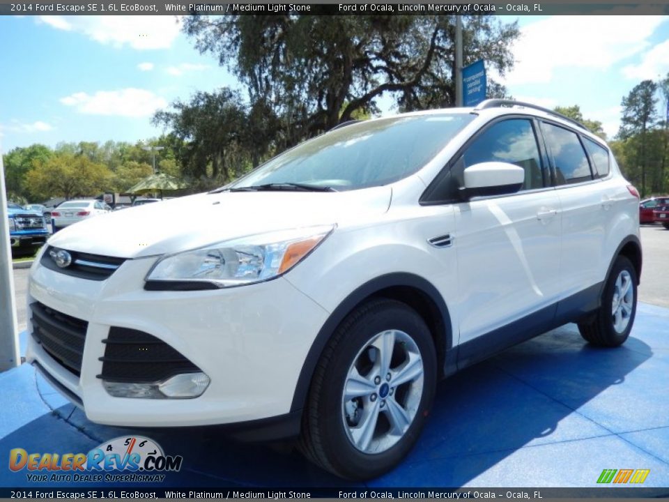 2014 Ford Escape SE 1.6L EcoBoost White Platinum / Medium Light Stone Photo #1
