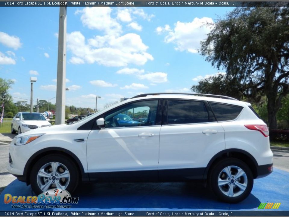 2014 Ford Escape SE 1.6L EcoBoost White Platinum / Medium Light Stone Photo #2
