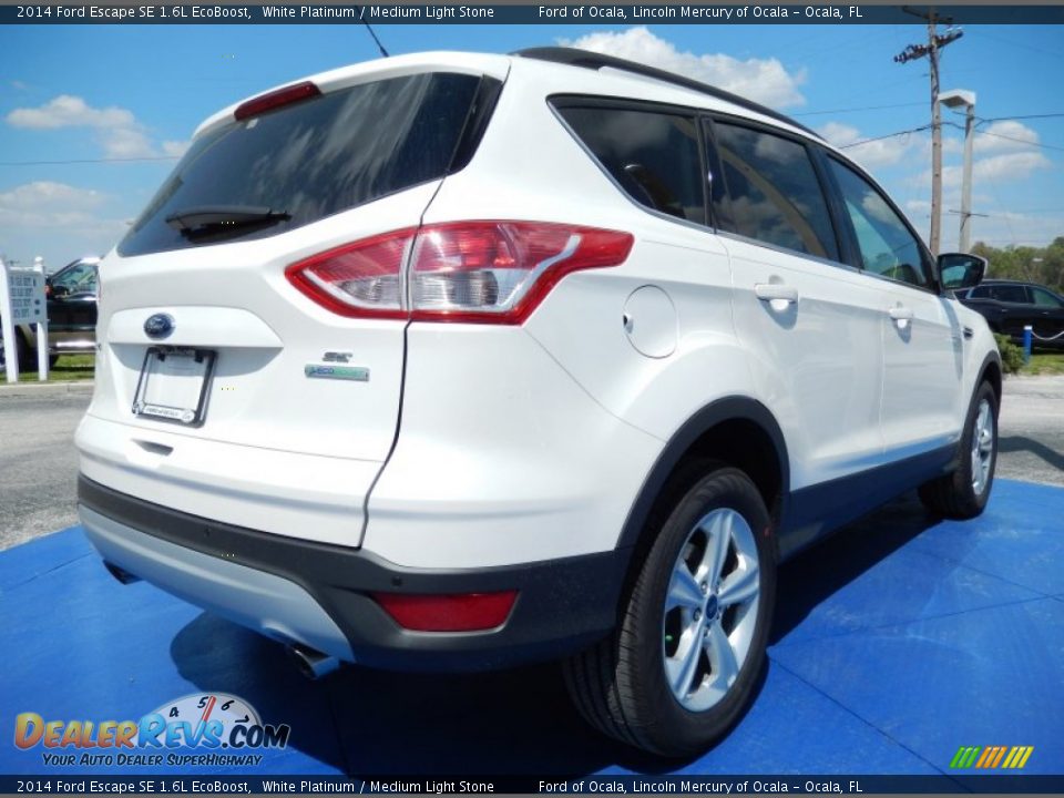 2014 Ford Escape SE 1.6L EcoBoost White Platinum / Medium Light Stone Photo #3
