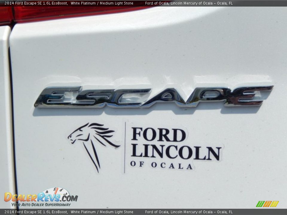 2014 Ford Escape SE 1.6L EcoBoost White Platinum / Medium Light Stone Photo #4