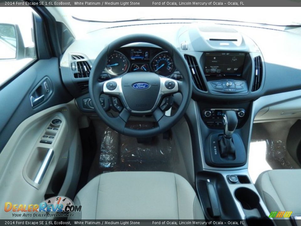 2014 Ford Escape SE 1.6L EcoBoost White Platinum / Medium Light Stone Photo #8