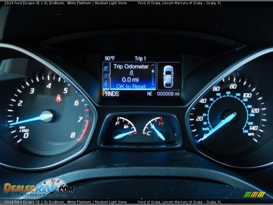 2014 Ford Escape SE 1.6L EcoBoost White Platinum / Medium Light Stone Photo #9