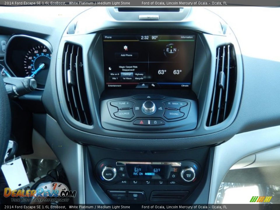 2014 Ford Escape SE 1.6L EcoBoost White Platinum / Medium Light Stone Photo #10