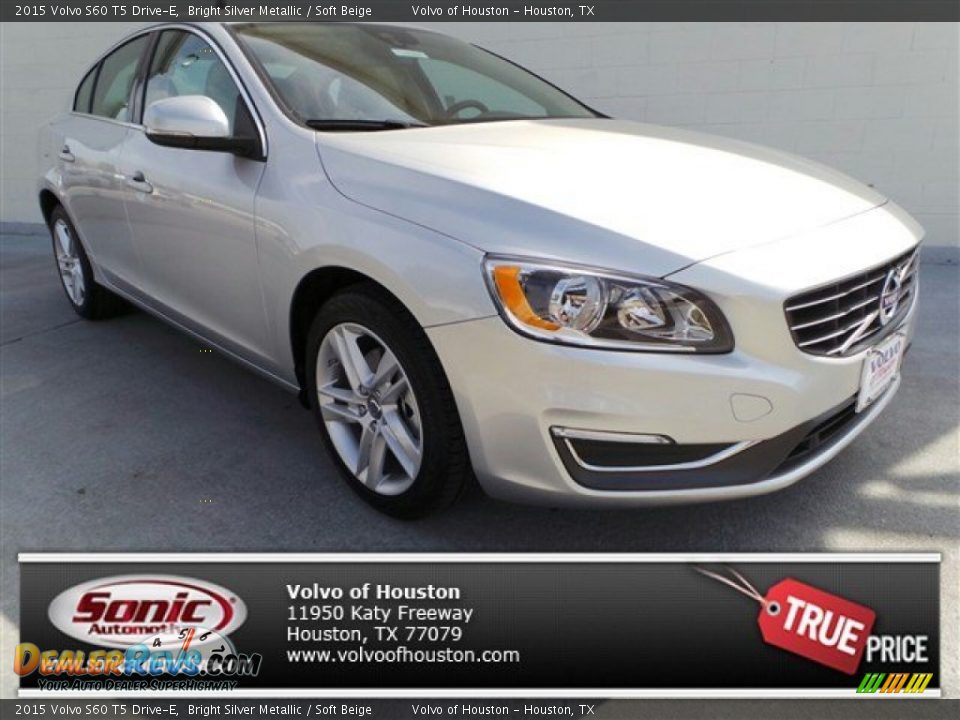 2015 Volvo S60 T5 Drive-E Bright Silver Metallic / Soft Beige Photo #1