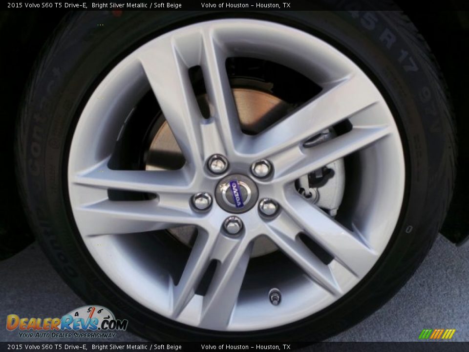 2015 Volvo S60 T5 Drive-E Bright Silver Metallic / Soft Beige Photo #7