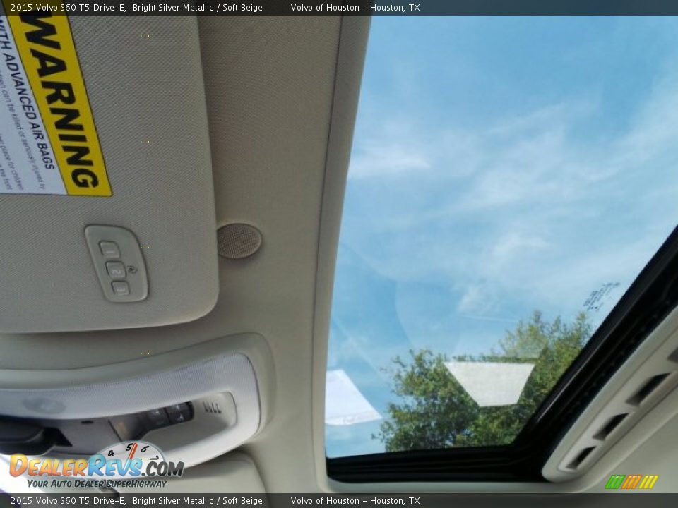 2015 Volvo S60 T5 Drive-E Bright Silver Metallic / Soft Beige Photo #14