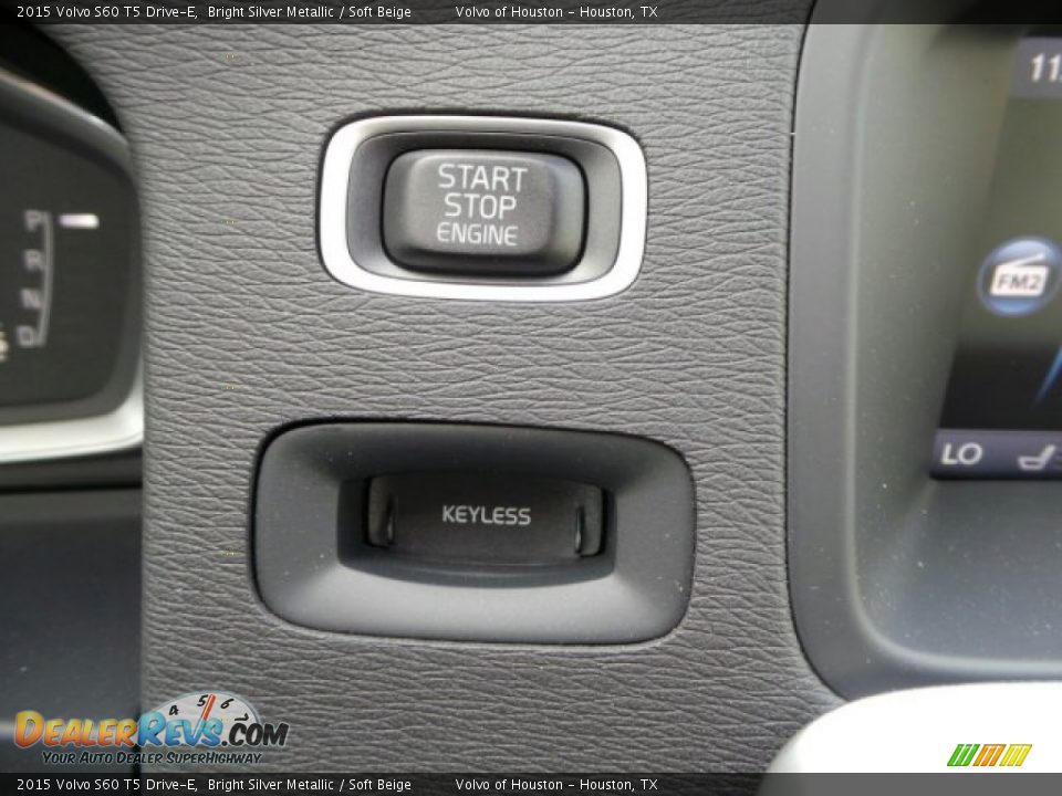 2015 Volvo S60 T5 Drive-E Bright Silver Metallic / Soft Beige Photo #17