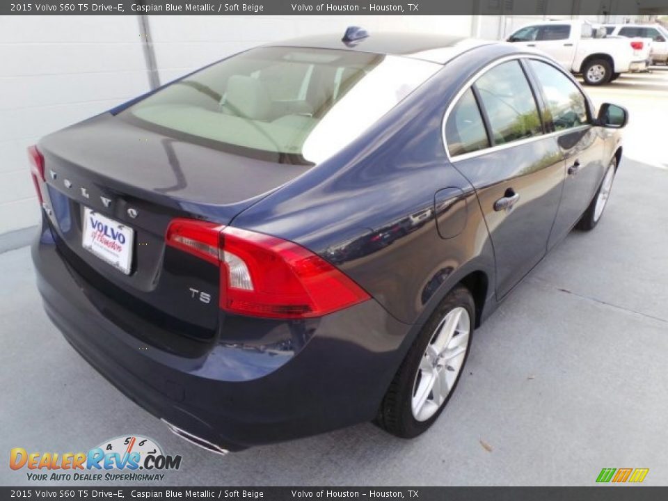 2015 Volvo S60 T5 Drive-E Caspian Blue Metallic / Soft Beige Photo #6