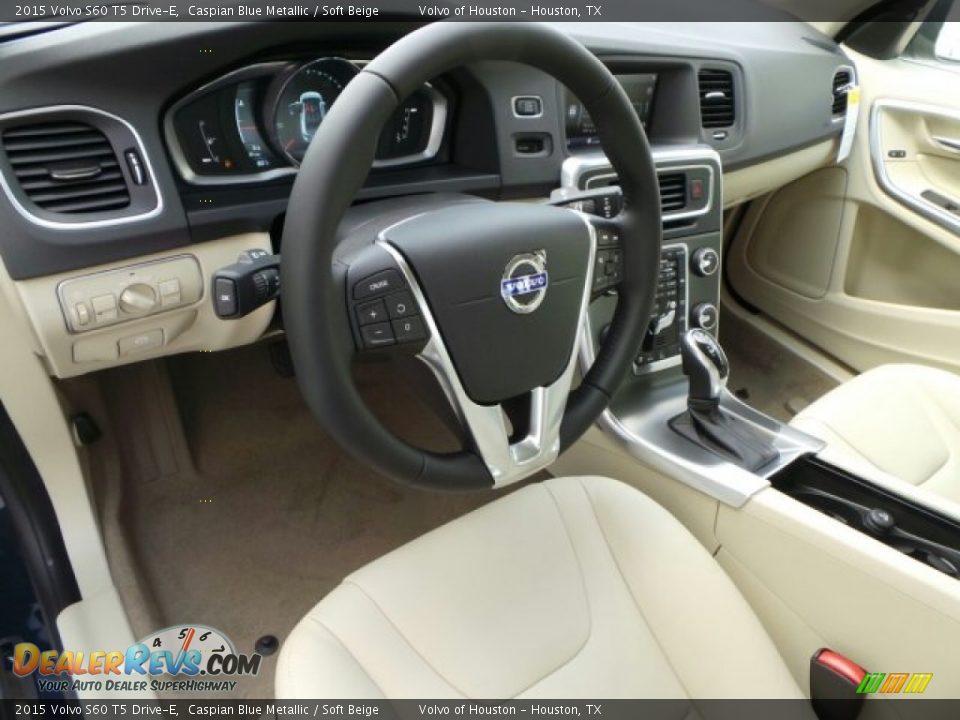 Soft Beige Interior - 2015 Volvo S60 T5 Drive-E Photo #10