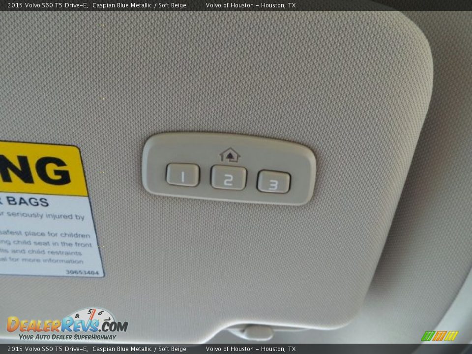 2015 Volvo S60 T5 Drive-E Caspian Blue Metallic / Soft Beige Photo #16
