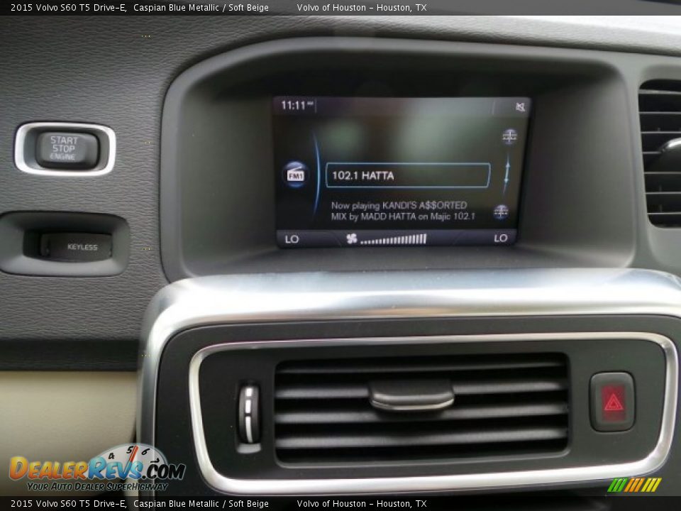 2015 Volvo S60 T5 Drive-E Caspian Blue Metallic / Soft Beige Photo #17