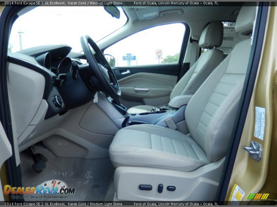 Medium Light Stone Interior - 2014 Ford Escape SE 2.0L EcoBoost Photo #6