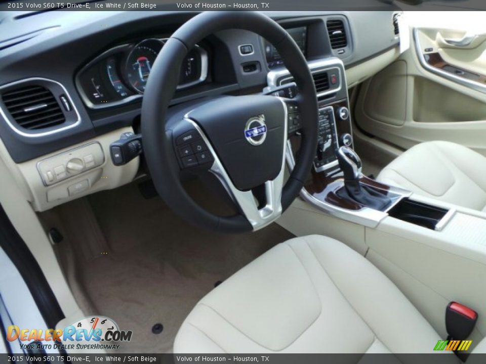 2015 Volvo S60 T5 Drive-E Ice White / Soft Beige Photo #9