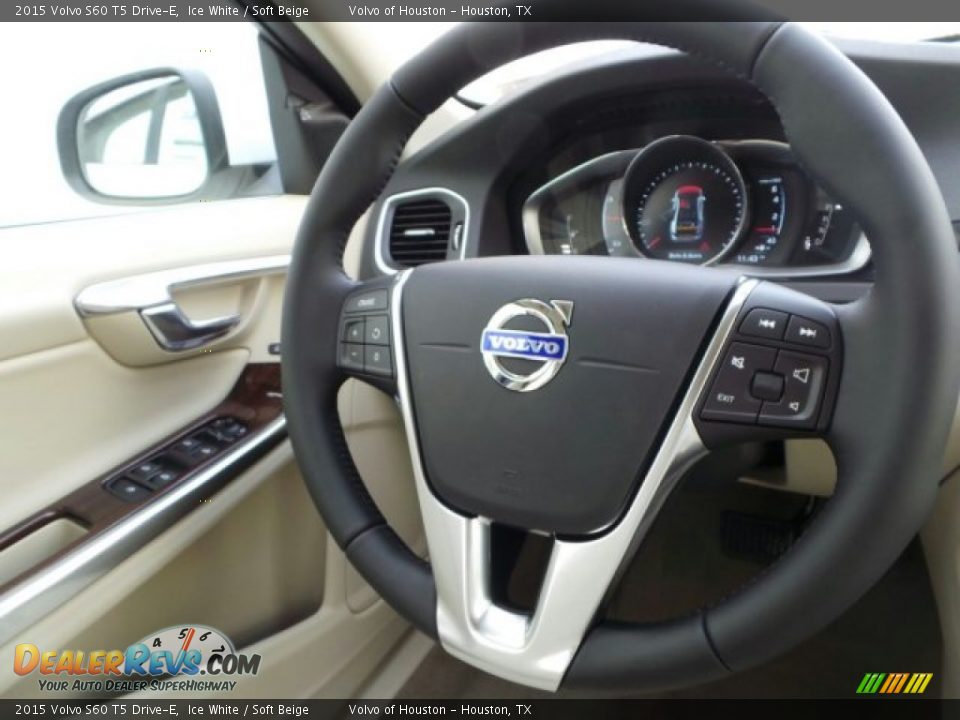 2015 Volvo S60 T5 Drive-E Ice White / Soft Beige Photo #25