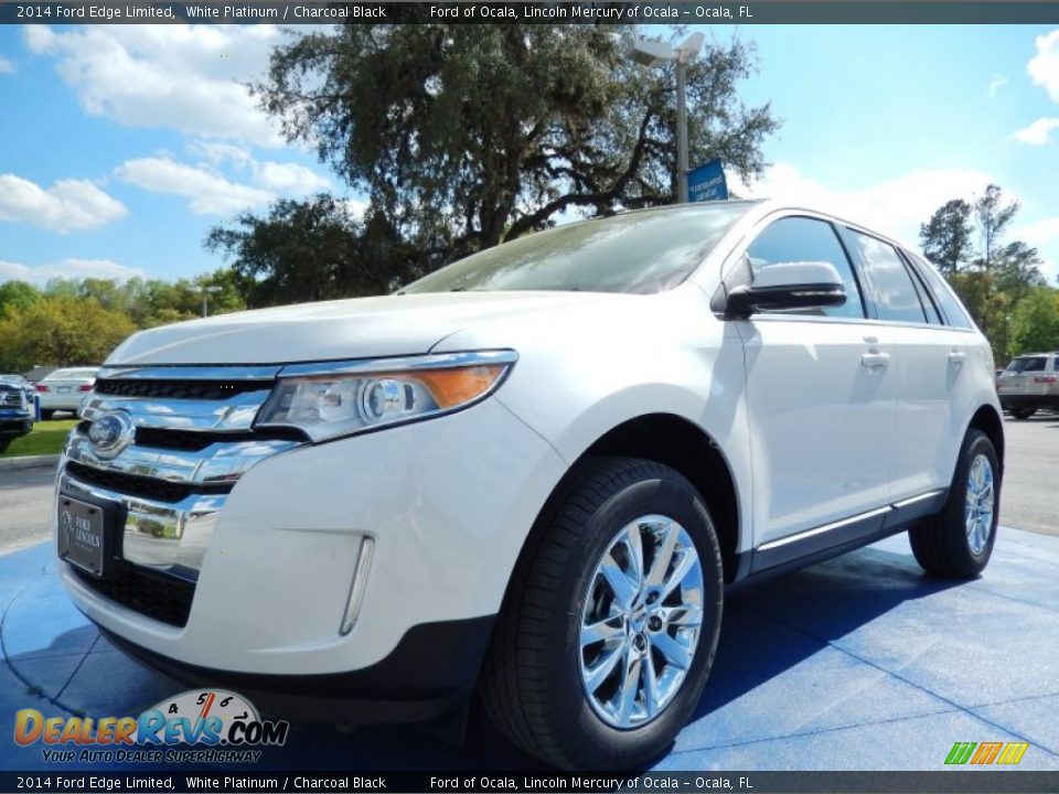 2014 Ford Edge Limited White Platinum / Charcoal Black Photo #1