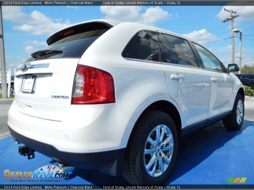 2014 Ford Edge Limited White Platinum / Charcoal Black Photo #3