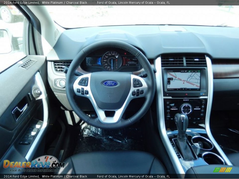 2014 Ford Edge Limited White Platinum / Charcoal Black Photo #9