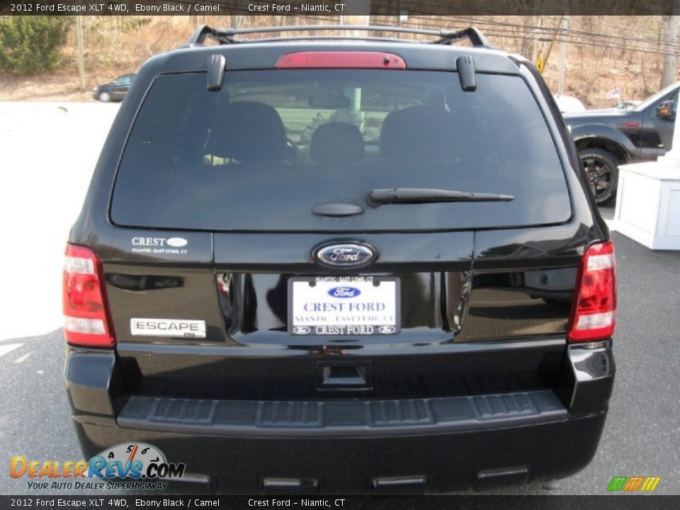 2012 Ford Escape XLT 4WD Ebony Black / Camel Photo #6