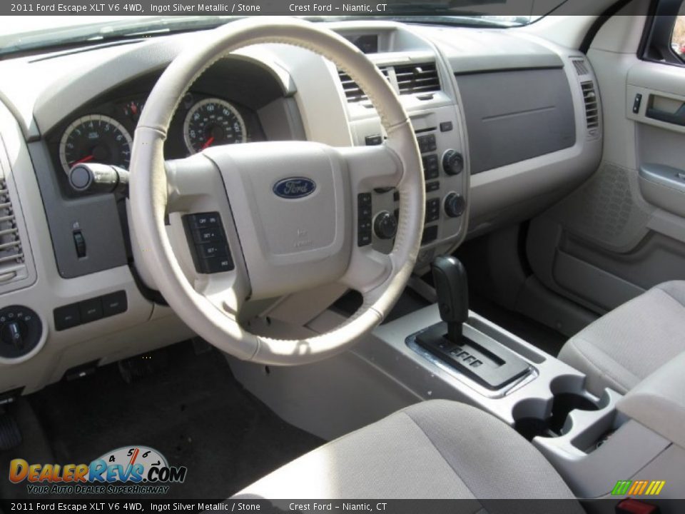 2011 Ford Escape XLT V6 4WD Ingot Silver Metallic / Stone Photo #10