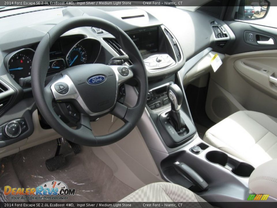 2014 Ford Escape SE 2.0L EcoBoost 4WD Ingot Silver / Medium Light Stone Photo #3