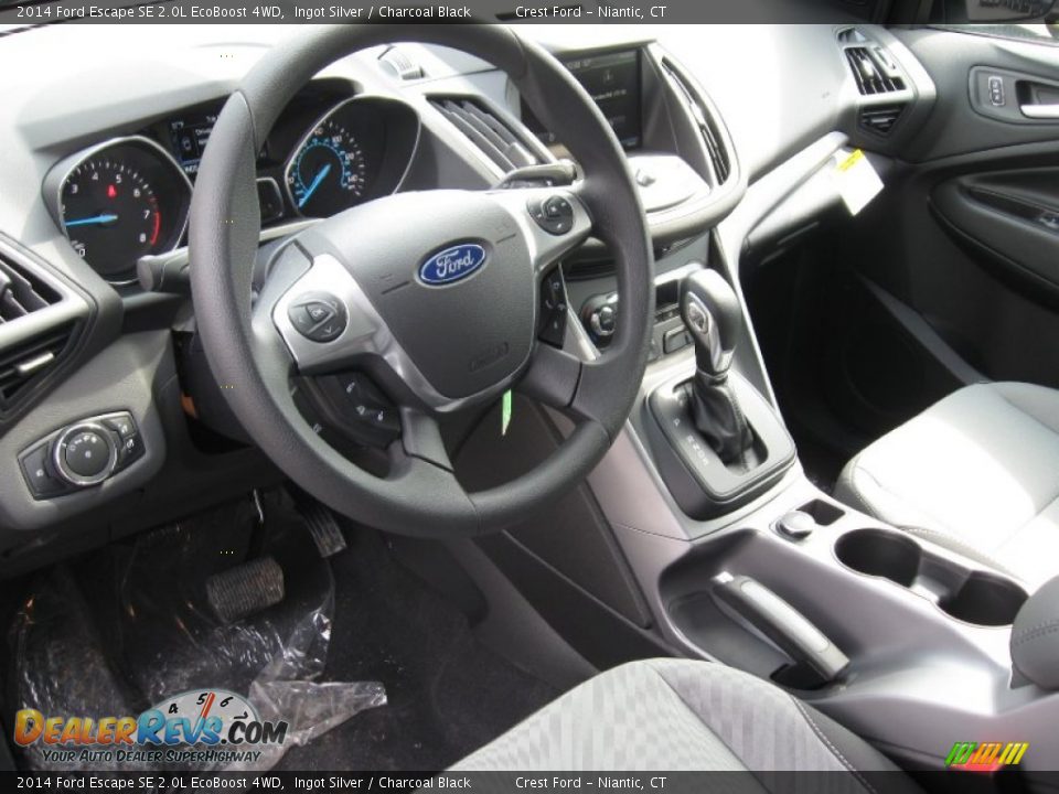 2014 Ford Escape SE 2.0L EcoBoost 4WD Ingot Silver / Charcoal Black Photo #3