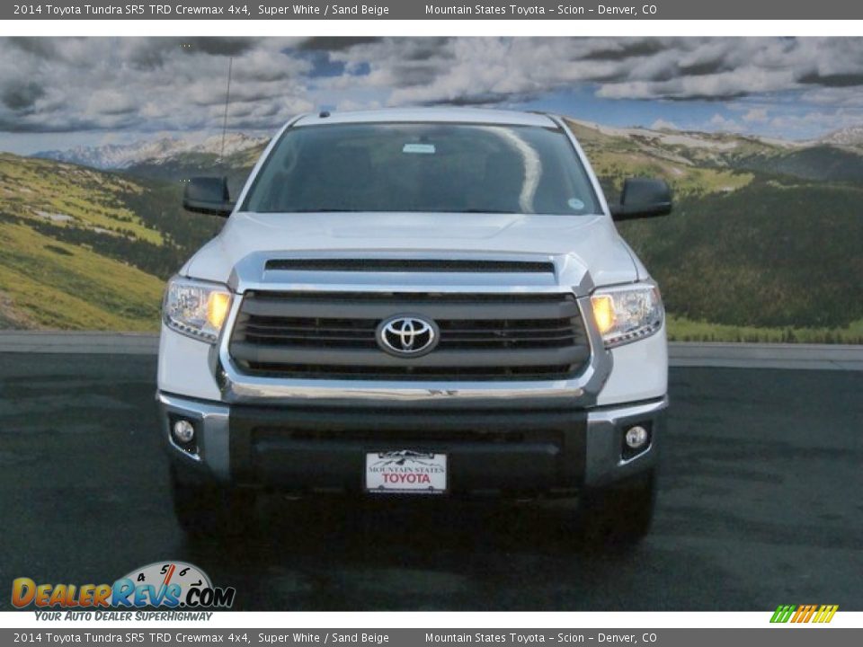 2014 Toyota Tundra SR5 TRD Crewmax 4x4 Super White / Sand Beige Photo #2