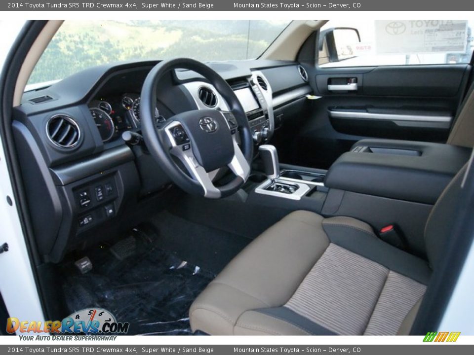 2014 Toyota Tundra SR5 TRD Crewmax 4x4 Super White / Sand Beige Photo #5