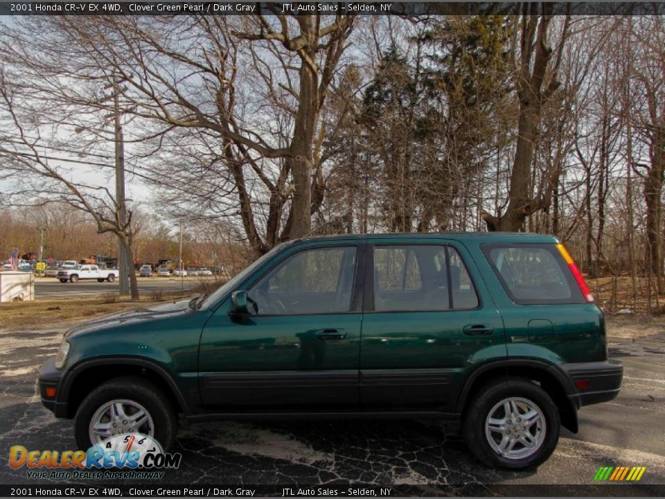 2001 Honda CR-V EX 4WD Clover Green Pearl / Dark Gray Photo #3