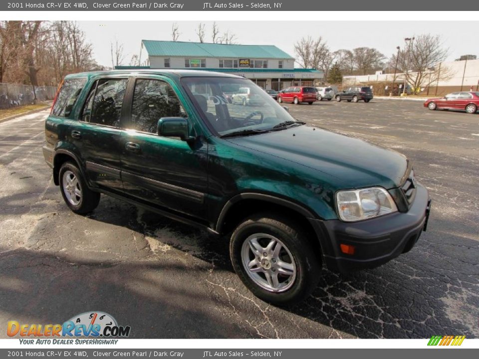 2001 Honda CR-V EX 4WD Clover Green Pearl / Dark Gray Photo #8
