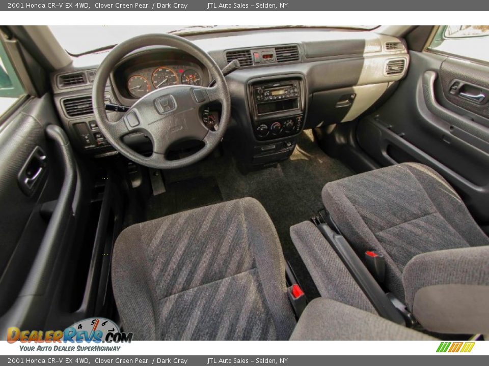 2001 Honda CR-V EX 4WD Clover Green Pearl / Dark Gray Photo #12