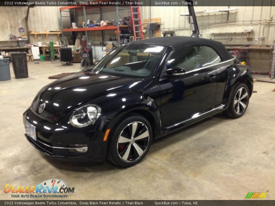 2013 Volkswagen Beetle Turbo Convertible Deep Black Pearl Metallic / Titan Black Photo #1