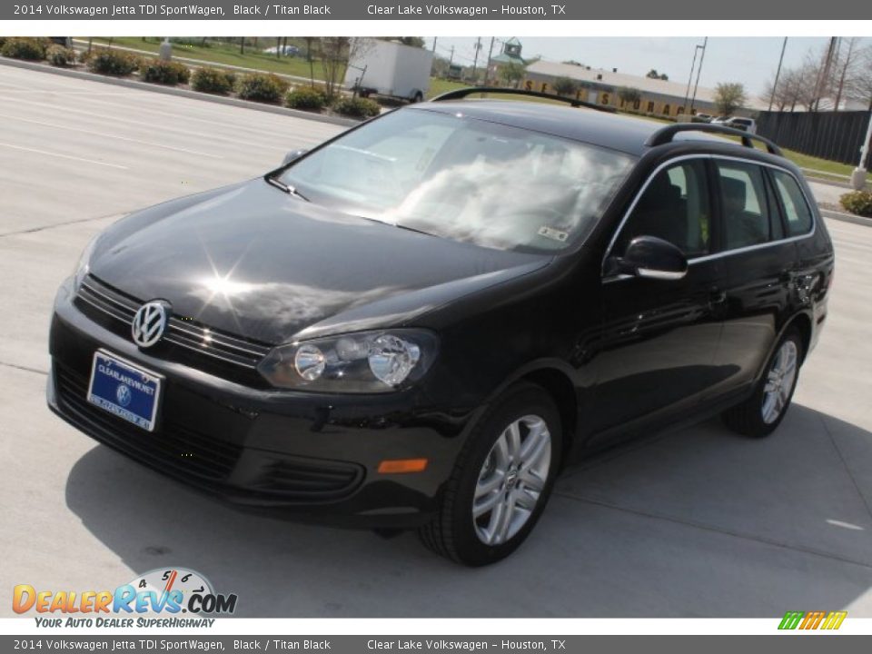 2014 Volkswagen Jetta TDI SportWagen Black / Titan Black Photo #3