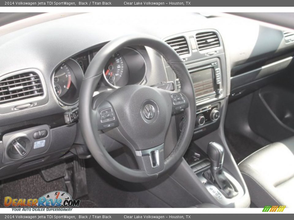 2014 Volkswagen Jetta TDI SportWagen Black / Titan Black Photo #9