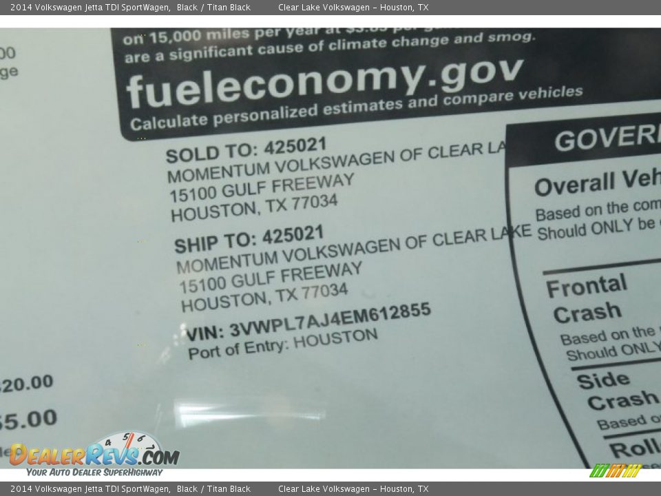 2014 Volkswagen Jetta TDI SportWagen Black / Titan Black Photo #30