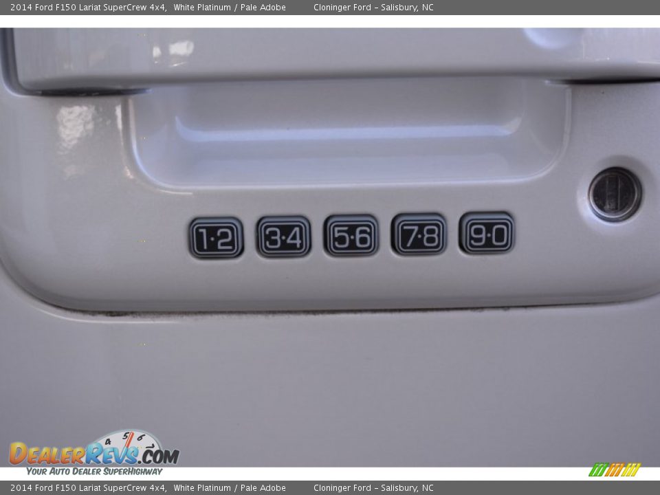 2014 Ford F150 Lariat SuperCrew 4x4 White Platinum / Pale Adobe Photo #15