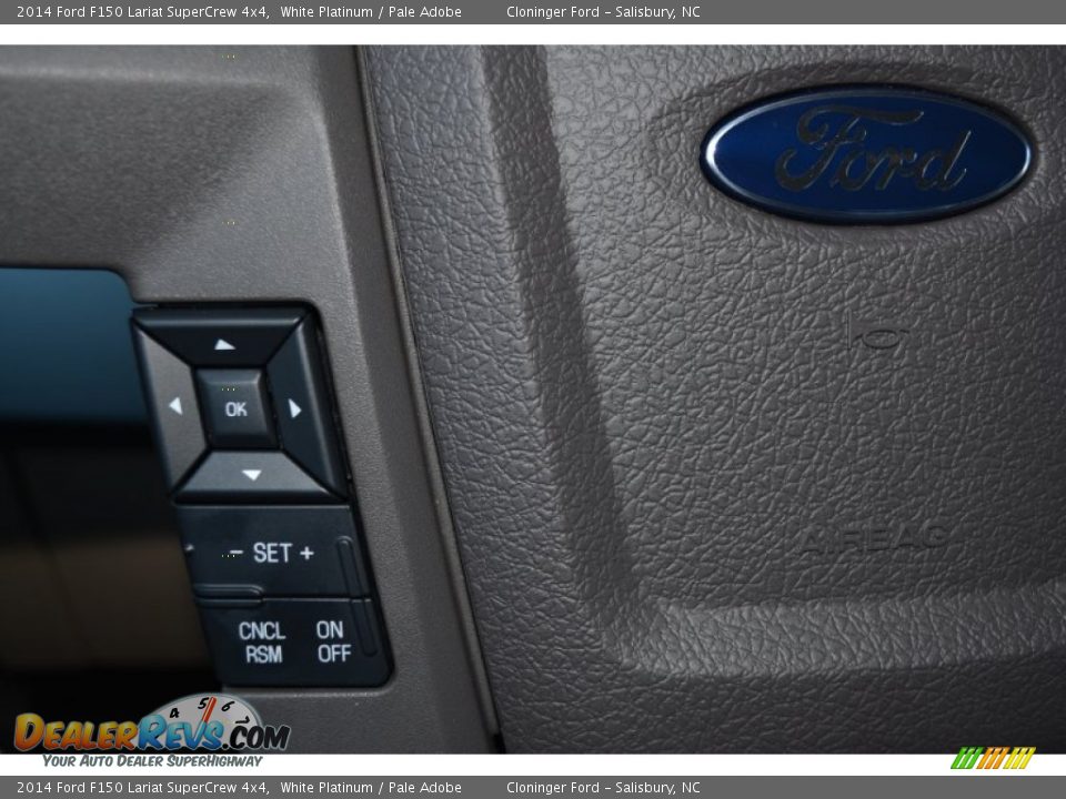 2014 Ford F150 Lariat SuperCrew 4x4 White Platinum / Pale Adobe Photo #27