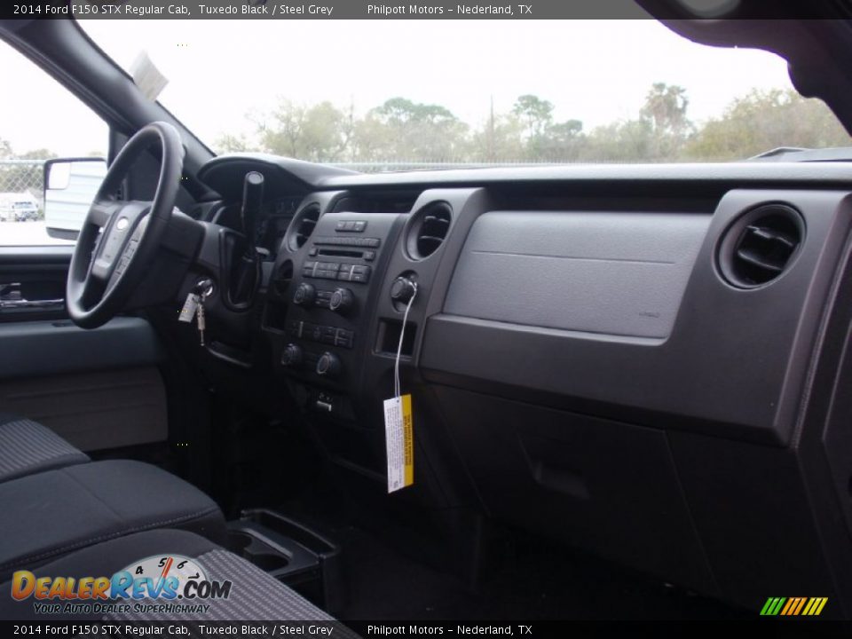 2014 Ford F150 STX Regular Cab Tuxedo Black / Steel Grey Photo #19