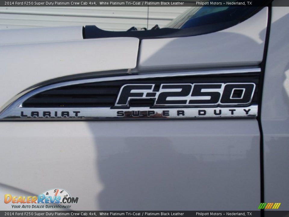 2014 Ford F250 Super Duty Platinum Crew Cab 4x4 White Platinum Tri-Coat / Platinum Black Leather Photo #13
