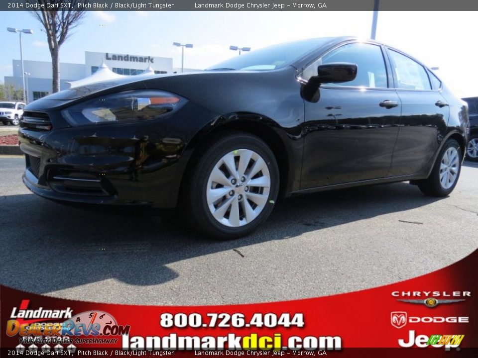 2014 Dodge Dart SXT Pitch Black / Black/Light Tungsten Photo #1