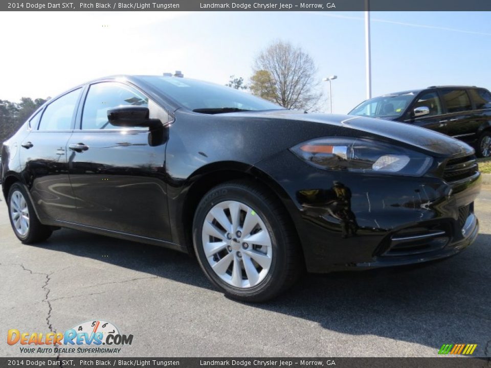 2014 Dodge Dart SXT Pitch Black / Black/Light Tungsten Photo #4