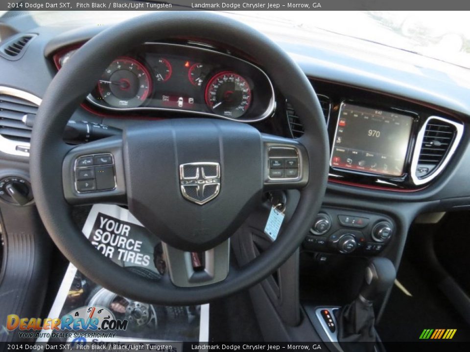 2014 Dodge Dart SXT Pitch Black / Black/Light Tungsten Photo #7