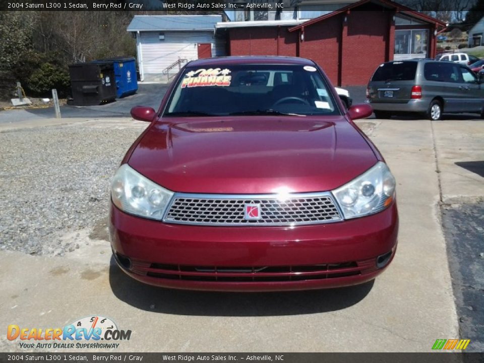 2004 Saturn L300 1 Sedan Berry Red / Gray Photo #5
