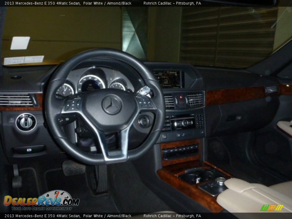 2013 Mercedes-Benz E 350 4Matic Sedan Polar White / Almond/Black Photo #6