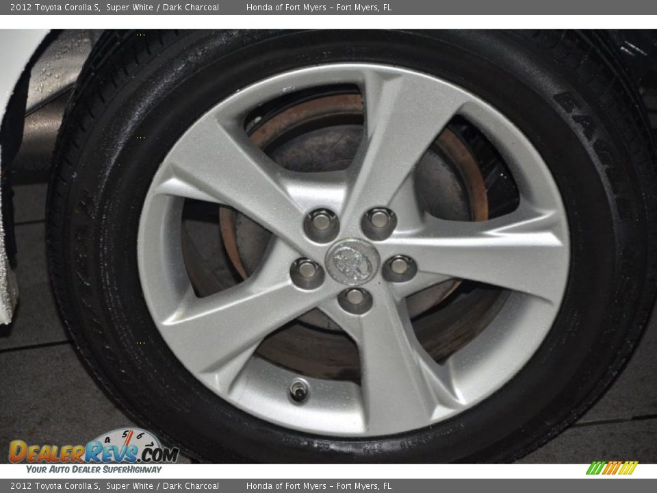 2012 Toyota Corolla S Super White / Dark Charcoal Photo #4