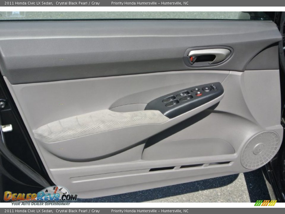 2011 Honda Civic LX Sedan Crystal Black Pearl / Gray Photo #10