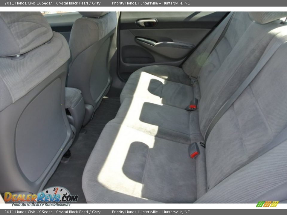 2011 Honda Civic LX Sedan Crystal Black Pearl / Gray Photo #17