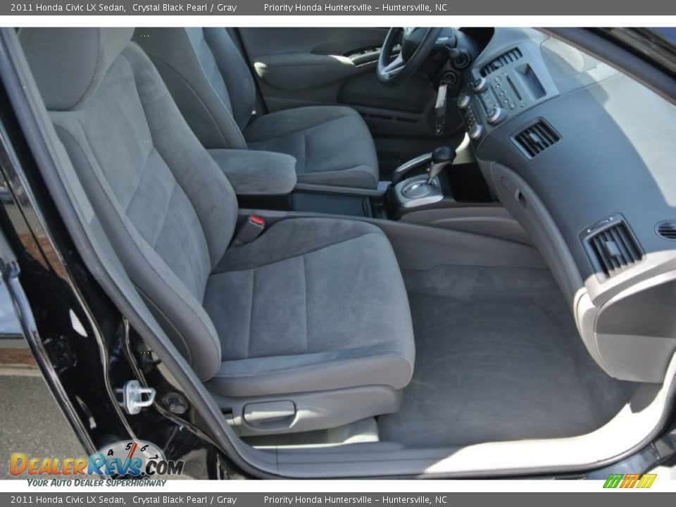 2011 Honda Civic LX Sedan Crystal Black Pearl / Gray Photo #19