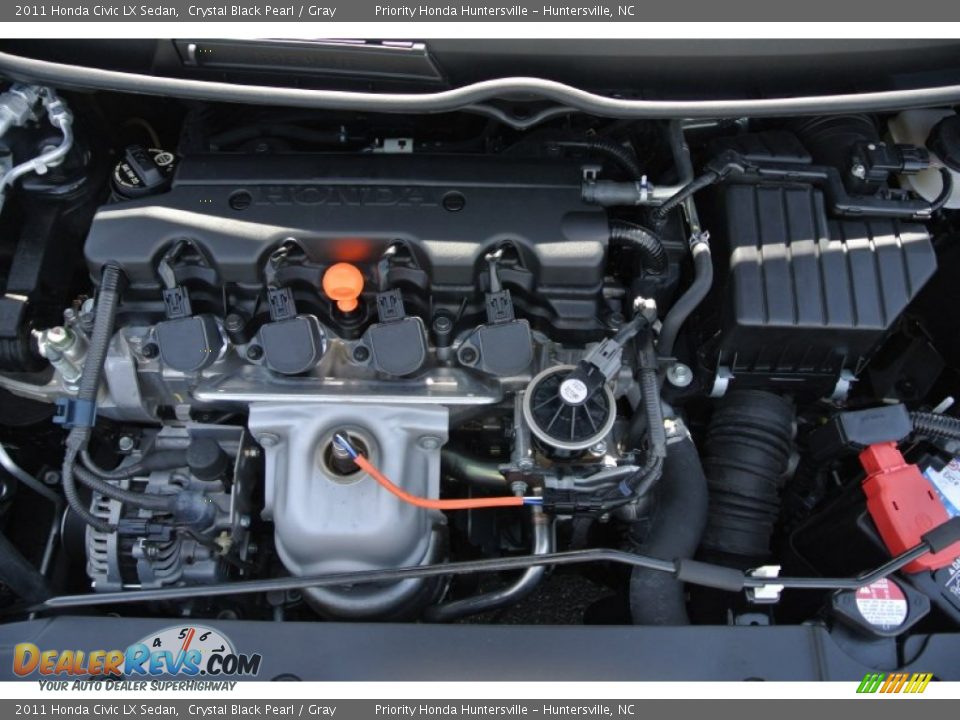 2011 Honda Civic LX Sedan Crystal Black Pearl / Gray Photo #24