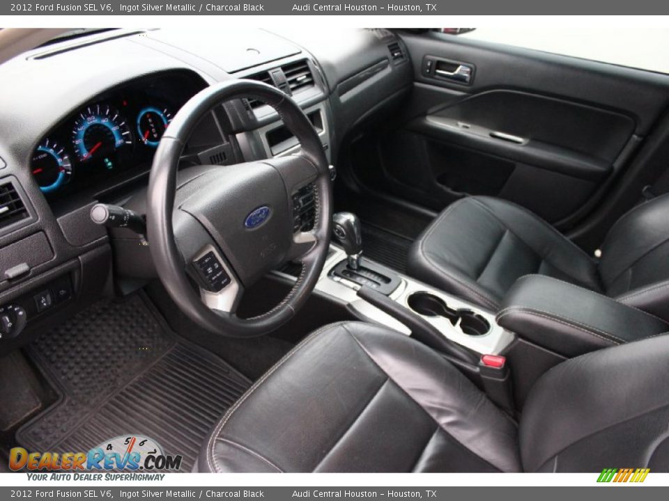 2012 Ford Fusion SEL V6 Ingot Silver Metallic / Charcoal Black Photo #10
