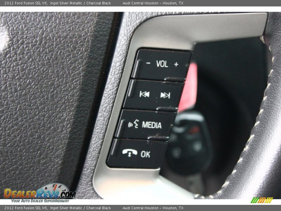 2012 Ford Fusion SEL V6 Ingot Silver Metallic / Charcoal Black Photo #21